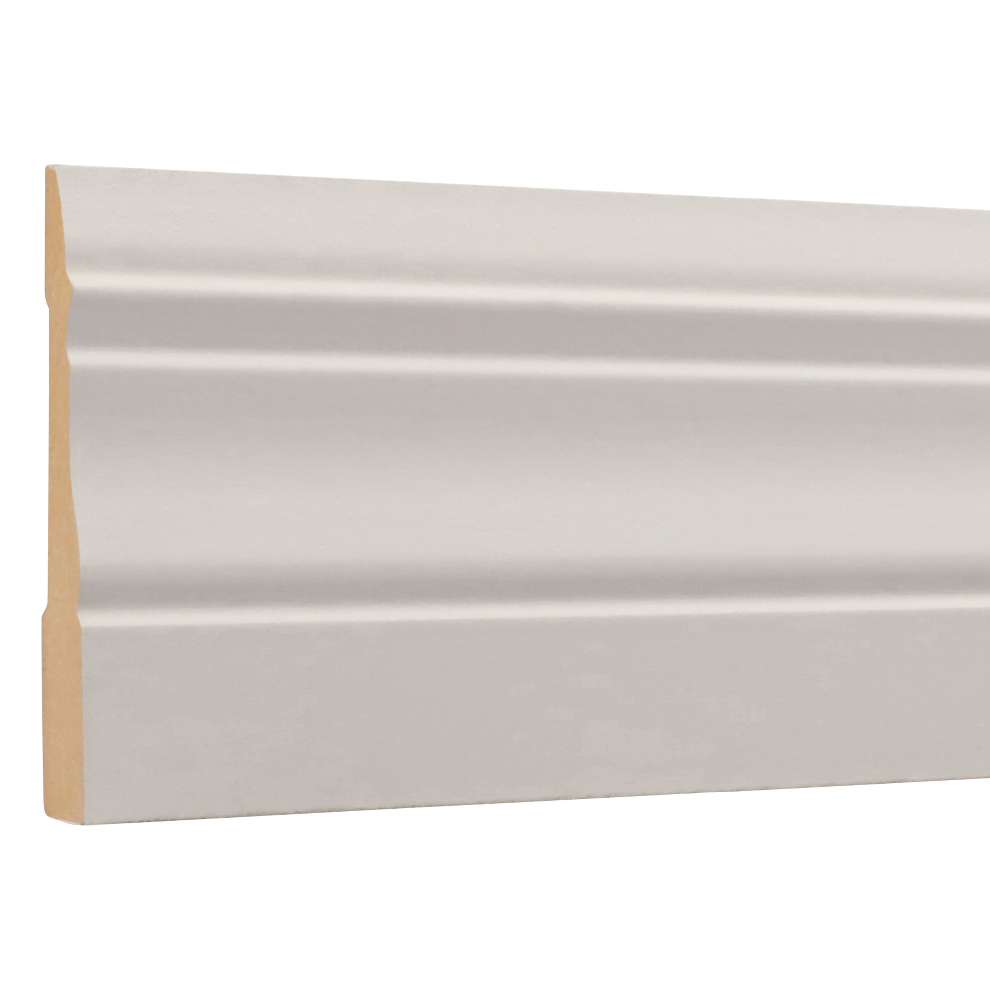 B366 Primed MDF Baseboard 9/16" x 31/4" Empire Moulding and Millwork