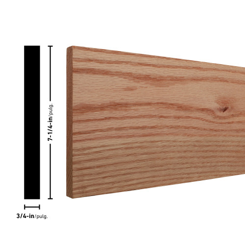 R1X8 Oak Board 3/4" x 7-1/4"