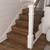 11-1/2" - Prestained Dark Walnut Reversible Mitered Return Oak Tread