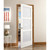 Frameport 1-3/8" 3-Lite Frosted Glazed Primed Door 6-8