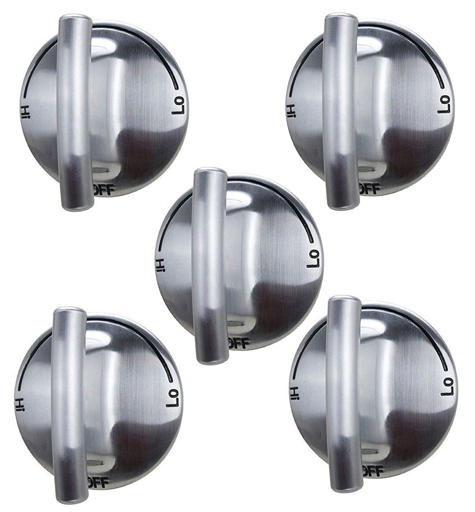 Whirlpool JGC8430BDS Cooktop Range Oven Burner Knobs (5 Pack)