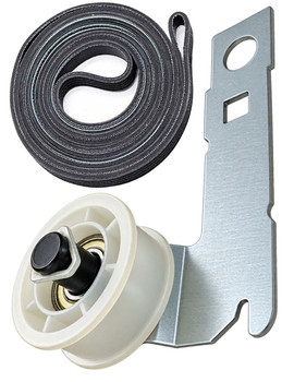 Amana 4KNED4600BQ0 Dryer Idler Pulley & Belt (Ball Bearing Version)