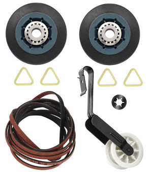 Maytag MGD5621TQ0 OEM Genuine Factory Original Dryer Drum Rollers Idler Pulley Belt Repair Kit