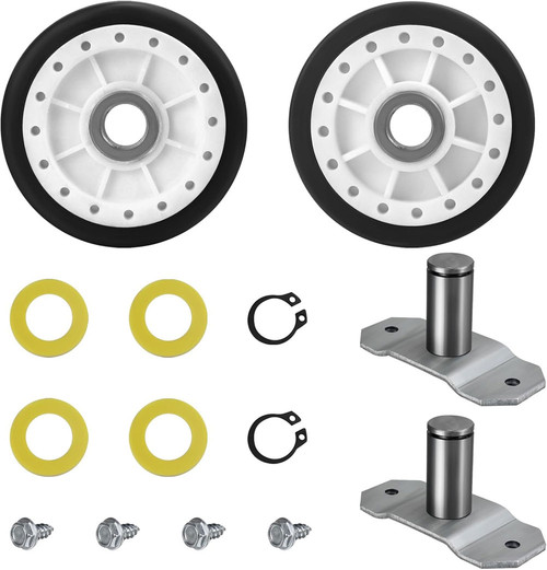 Admiral DG18F2AM Dryer Rear Drum Roller Shaft Kit (2 Pack)