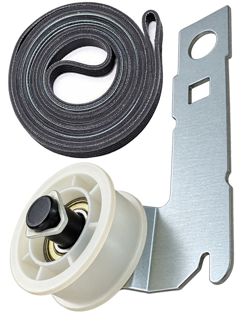 Amana 4KNED4400BQ1 Dryer Idler Pulley & Belt (Ball Bearing Version)