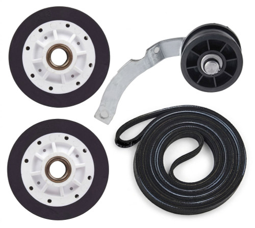 Amana CE8507W/P1163609WW Dryer Drum Rollers Pulley Belt Kit