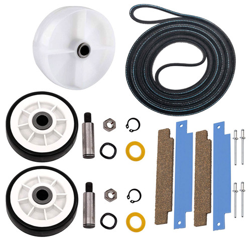 Maytag LDG7480ABW Dryer Rollers Pulley Slides Belt Repair Kit