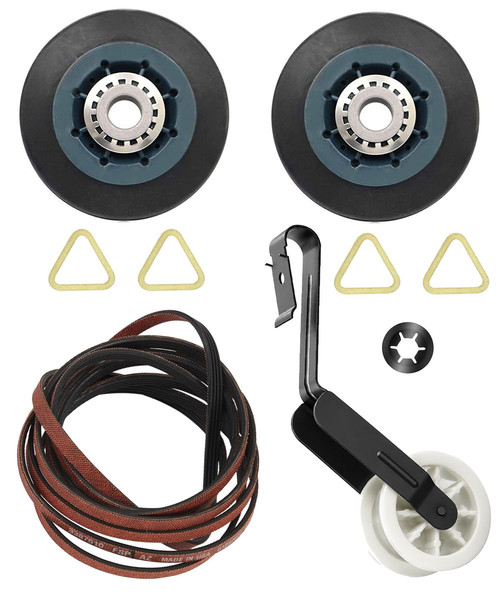 Crosley CGD126SXQ1 OEM Genuine Factory Original Dryer Drum Rollers Idler Pulley Belt Repair Kit