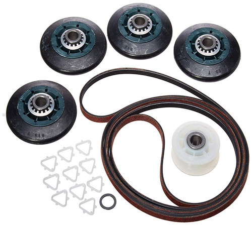 Admiral 4KAED5000FW0 OEM Genuine Factory Original Dryer Drum Rollers Idler Pulley Belt Repair Kit