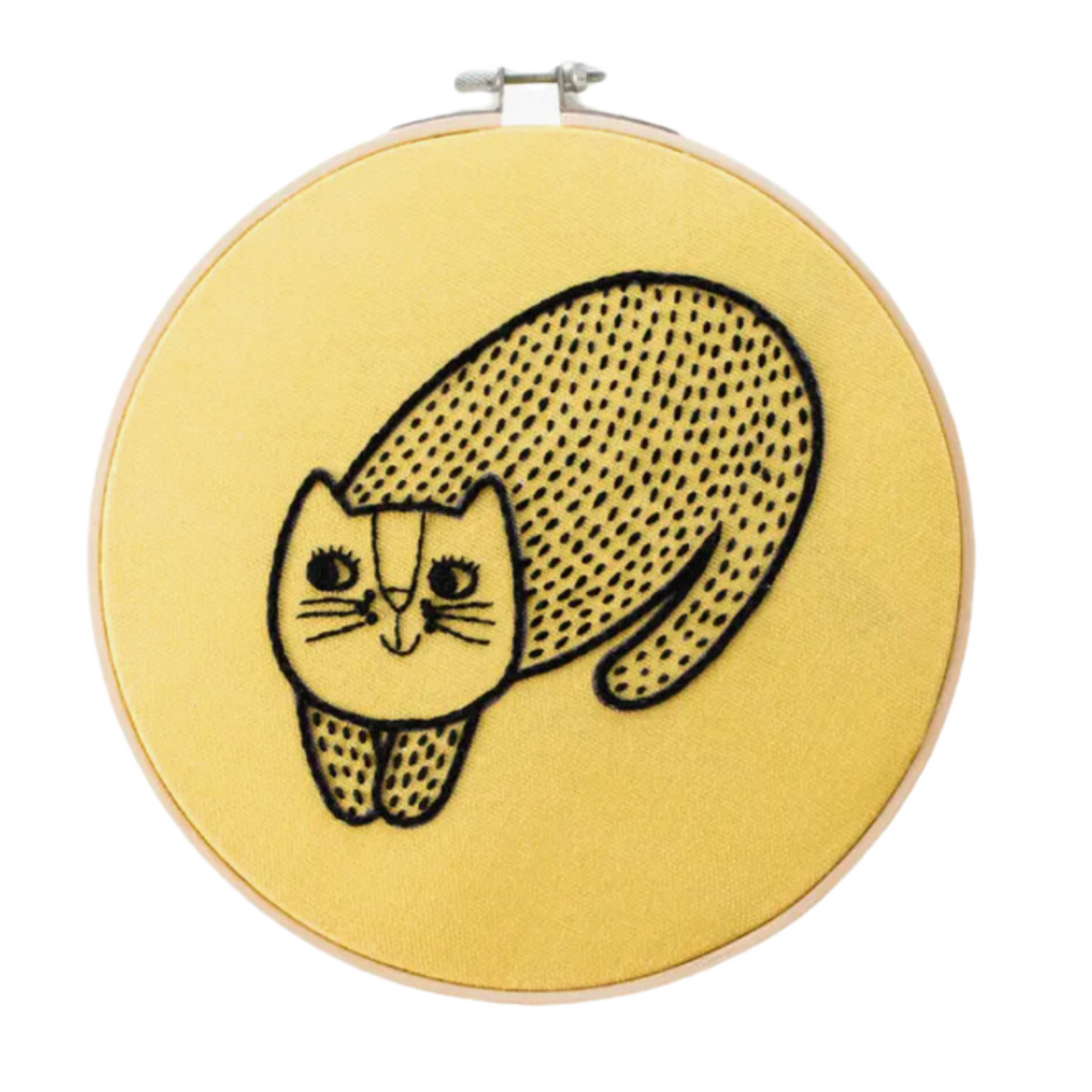 DIMENSIONS Embroidery Kit - CAT - 6 round hoop. 72-76180 - Retro