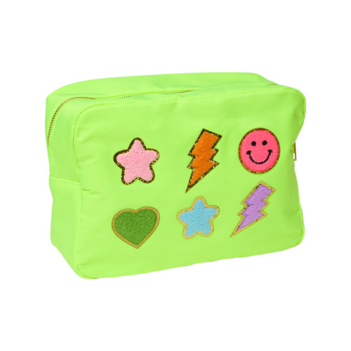 Neon Yellow Nylon Pouch