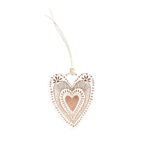 Paper Tag - Hearts  Rose Gold