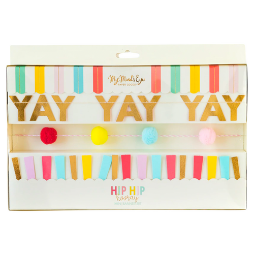 Hip Hip Hooray Mini Banner Set