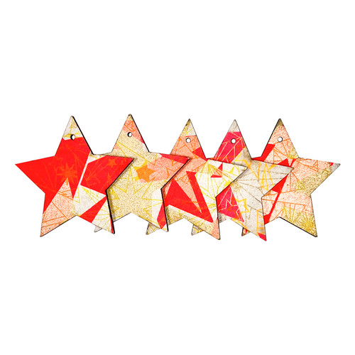 Stars Wooden Gift Tag Set