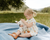Veggie Puff Sleeve Dress and Bloomer Set