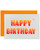 Happy Birthday Neon Orange Card