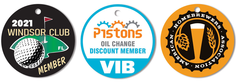 Custom Key Tags (Round) for Membership Loyalty Programs