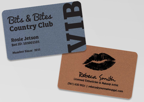 Custom metallic membership cards for country clubs — gold and silver finish PVC cards with member name personalization, premium printed plastic, made in USA