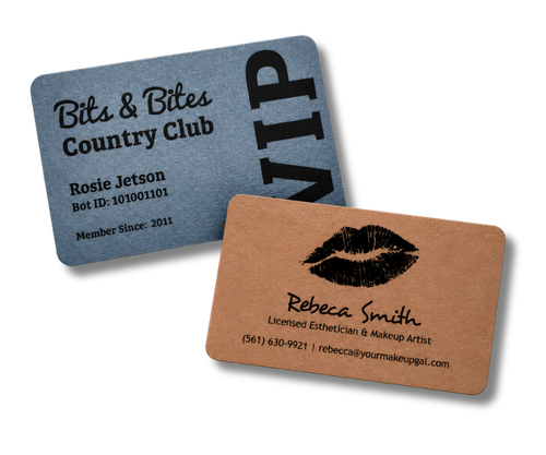Custom metallic membership cards for country clubs — gold and silver finish PVC cards with member name personalization, premium printed plastic, made in USA