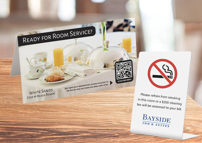 Plastic Table Tents & Signs