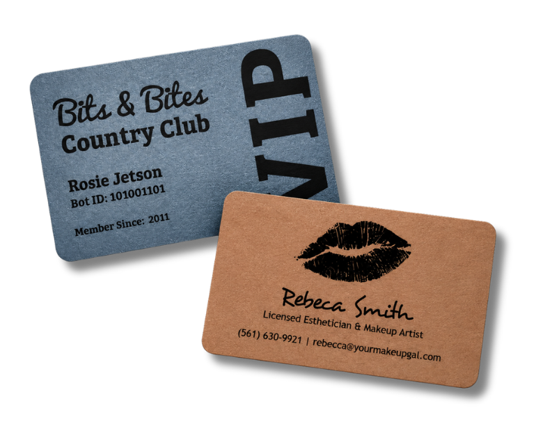 Metallic Plastic Cards