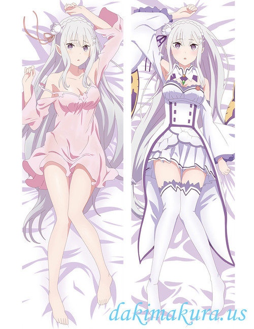 Emilia - Re Zero Anime Dakimakura Japanese Hugging Body Pillow Cover 1026