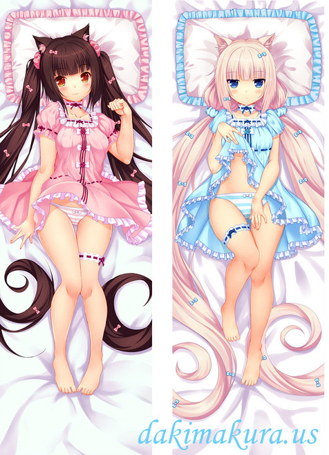 Chocola Vanilla - Nekopara Anime Dakimakura Japanese Hugging Body Pillow Cover 1204