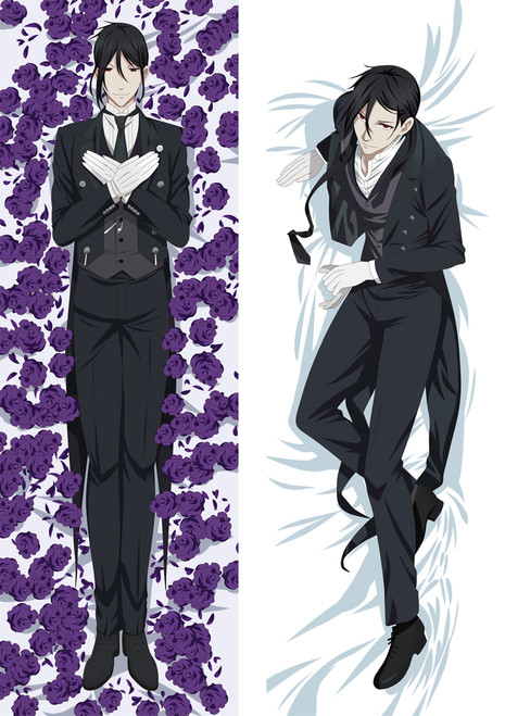 Black Butler Sebastian Anime Dakimakura Japanese Love Body Pillow Cover 3818
