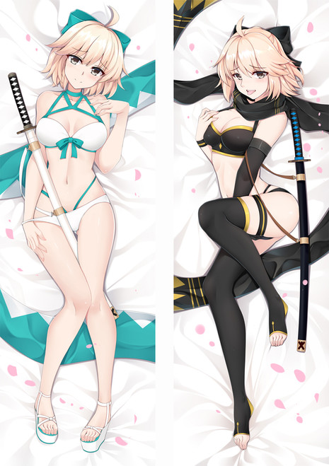 Swimsuit Okita Soji Fate Grand Orderanime Dakimakura Japanese Love Body Pillow Cover 3827