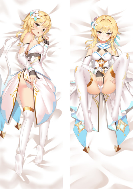 Genshin Impact Lumine Anime Dakimakura Pillow Japanese Hugging Body Pillowcase 4236