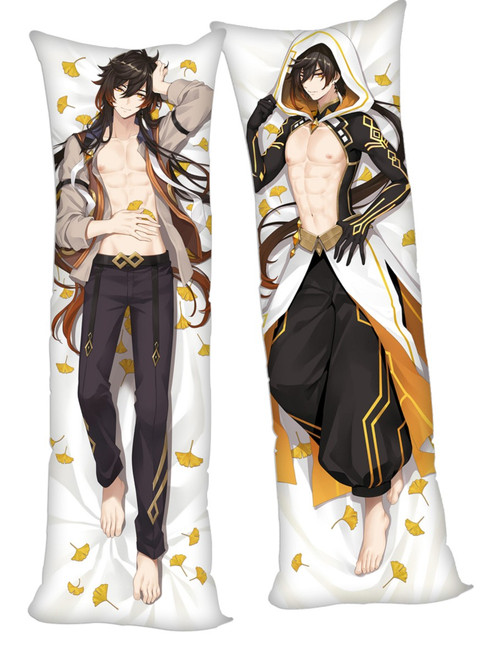 Genshin Impact Zhongli Anime Dakimakura 3D Pillow Japanese Lover Pillow 4504