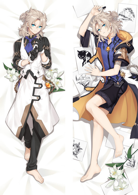 Genshin Impact Albedo Anime Dakimakura 3D Pillow Japanese Lover Pillow 4574