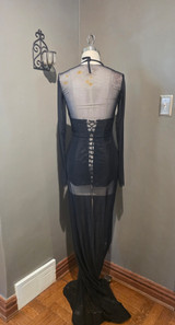 The Long Black Mesh Dress