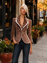 Tailored Fawn Velvet Jacket