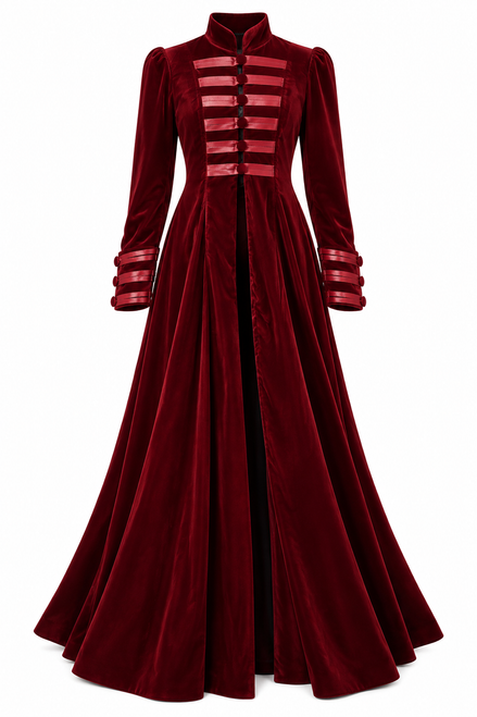 Velvet Military Coat