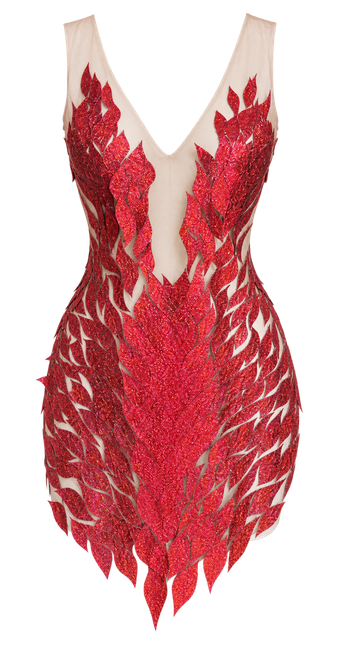 Phoenix Fire Leather Dress