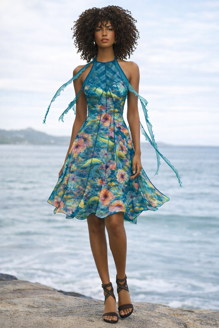 Elysian Eel Ocean Knee Length Dress