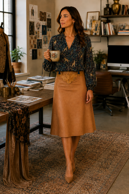 Leather Leaf Skirt