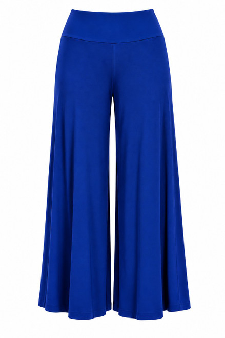Italian Performance Knit Cropped Palazzo Pant