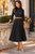 Navy Herringbone Stripe Sweater Dress