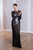 Custom Black Mesh Long Dress – Luxury Sheer Layering Gown | Made to Your Measurements