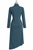 Asymmetrical Faux Wrap Ponte Dress