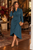Asymmetrical Faux Wrap Ponte Dress