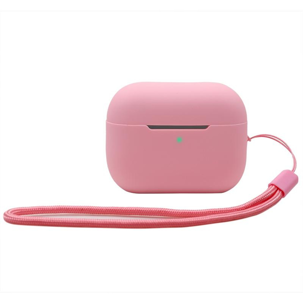 For AirPods Pro 2 2.0mm Solid Color Silicone Protective Cover Pink