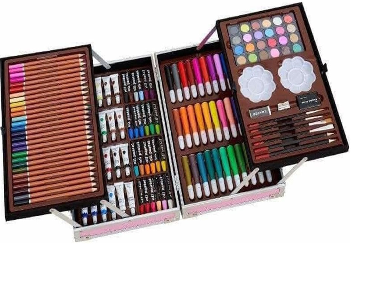 145 PCS Artists Aluminium DELUXE Art Set Case Colouring Pencil Painting  Suitcase