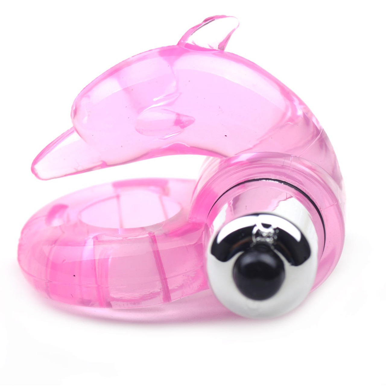 Beaded Silicone Vibrating Cock Ring - Pink - Snatcher