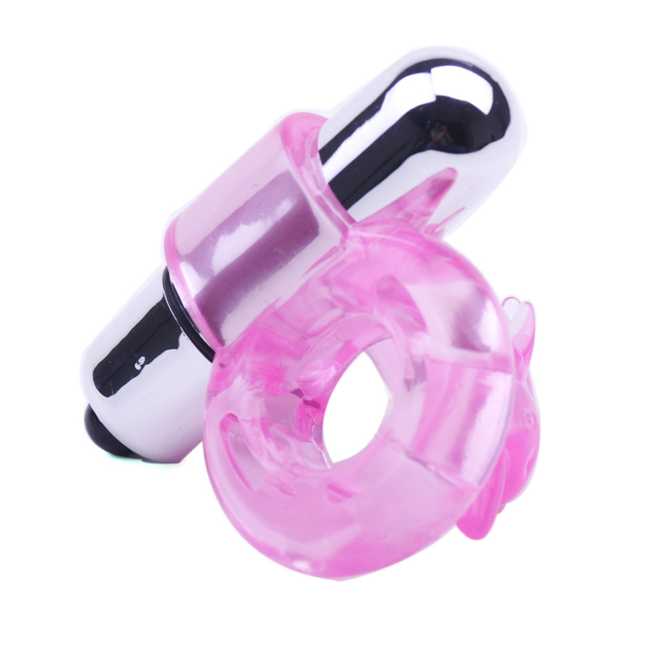 Beaded Silicone Vibrating Cock Ring - Pink - Snatcher