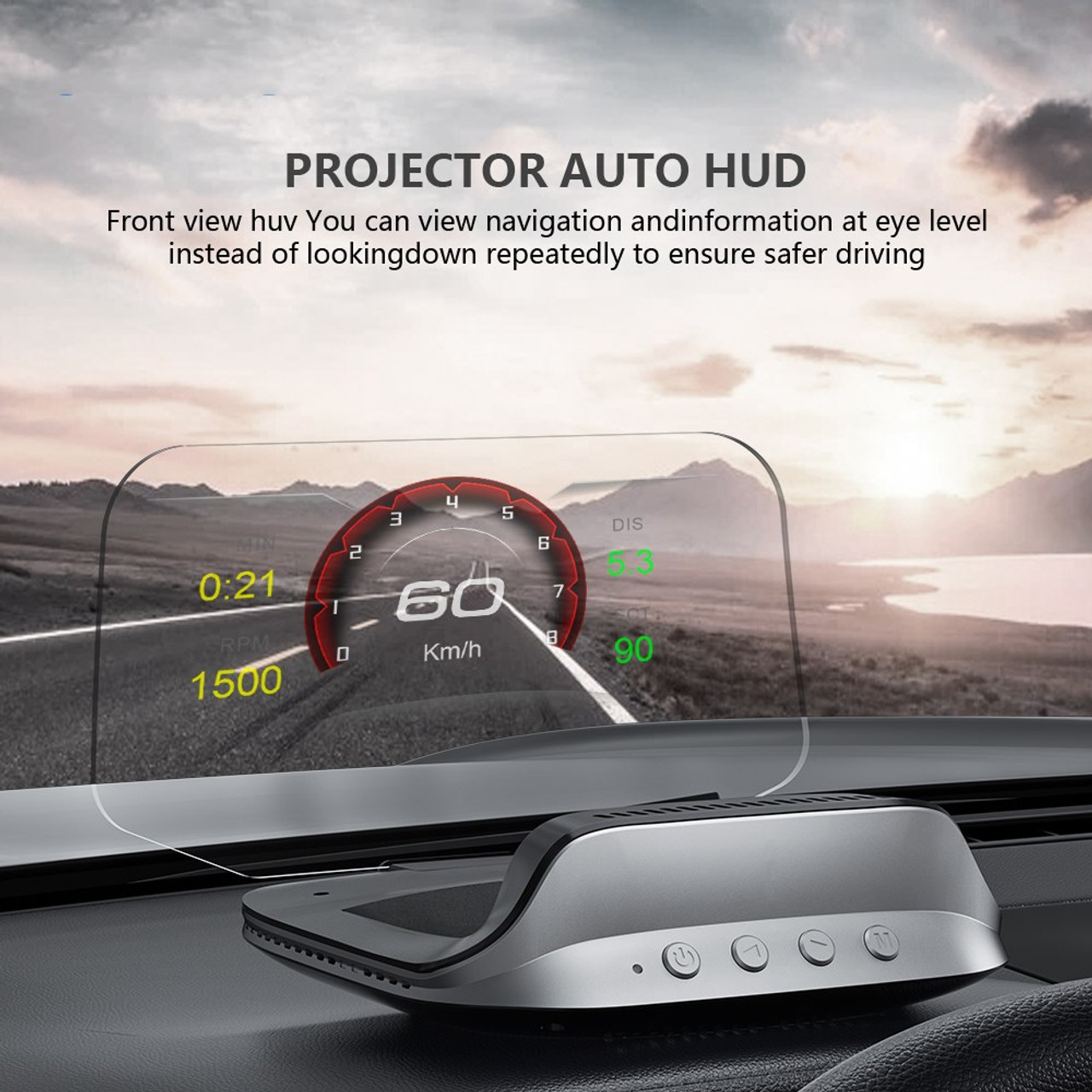 C3 OBD HUD Auto Projector GPS Navigation Speedometer Head Up