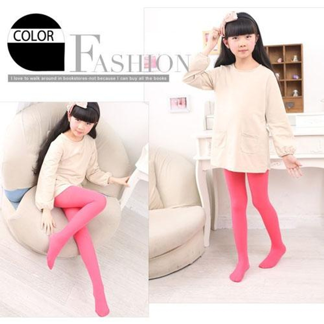 Spring Summer Autumn Solid Color Pantyhose Ballet Dance Tights for Kids,  Size:M (Pink), snatcher