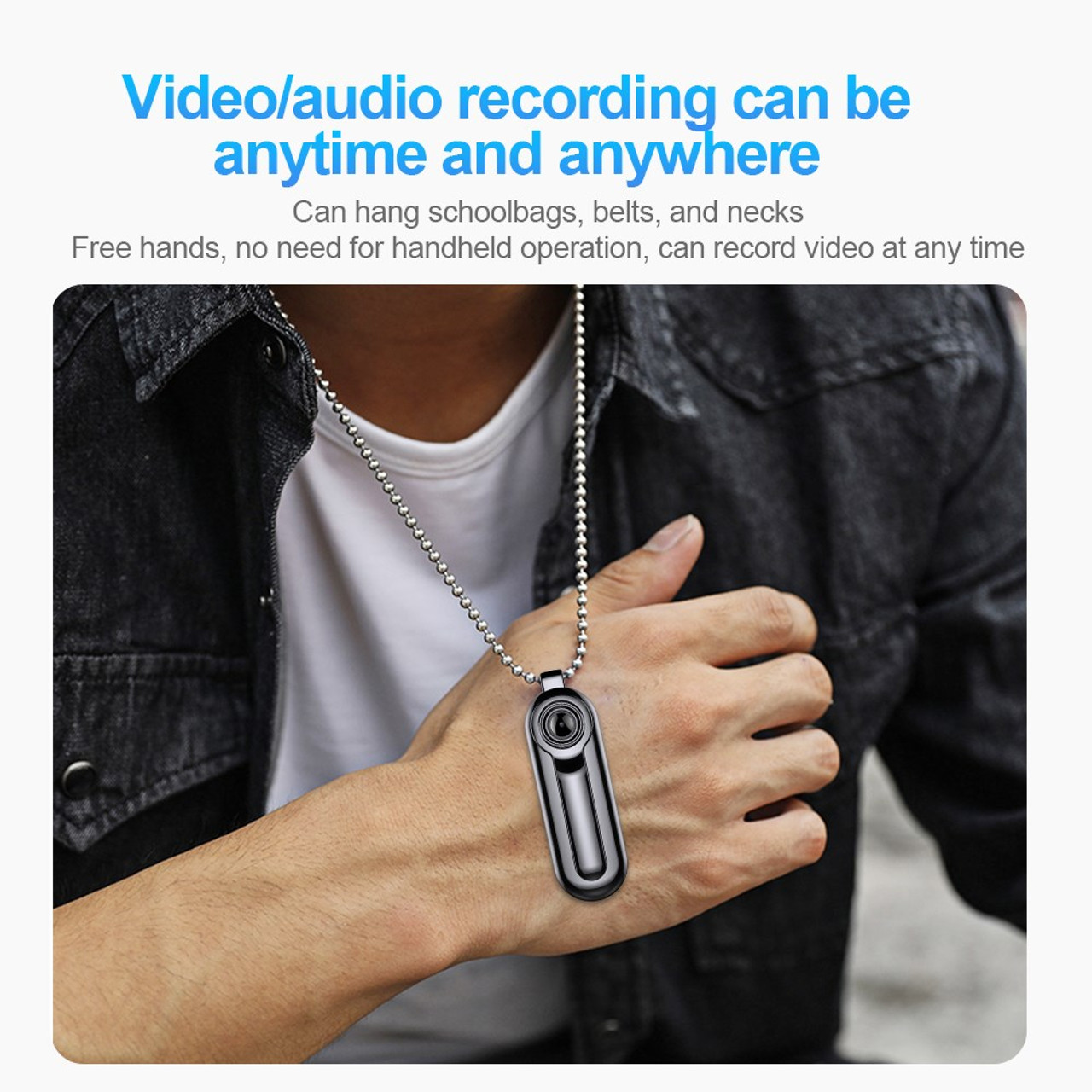 Digital Audio Recorder,Small Listening Device,Spy recorder，Necklace，Pendant  | eBay